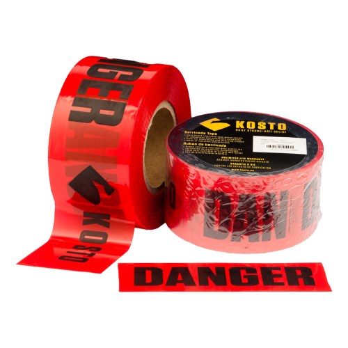 srd307 kosto "danger" barricade tape color black on red srd307
