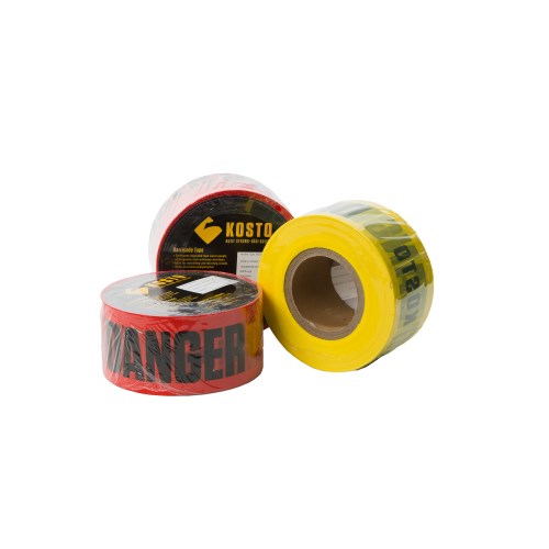 srd355 "caution" barricade tape color black on yellow srd355
