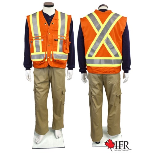 ifr workwear ultrasoft flame resistant and hi-viz vest surveyor