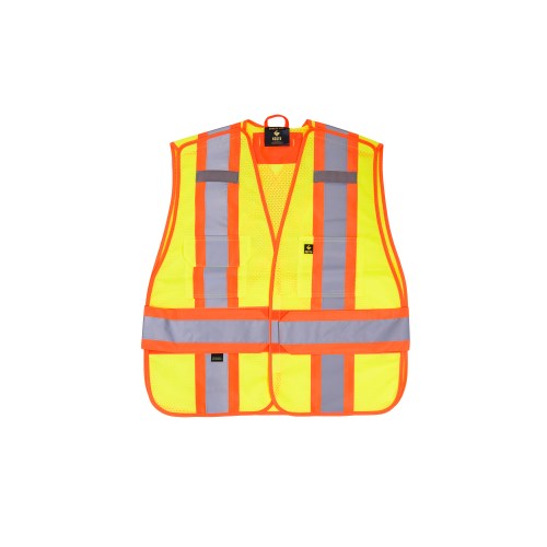 svk379 polyester mesh traffic vest with 4" reflective tape