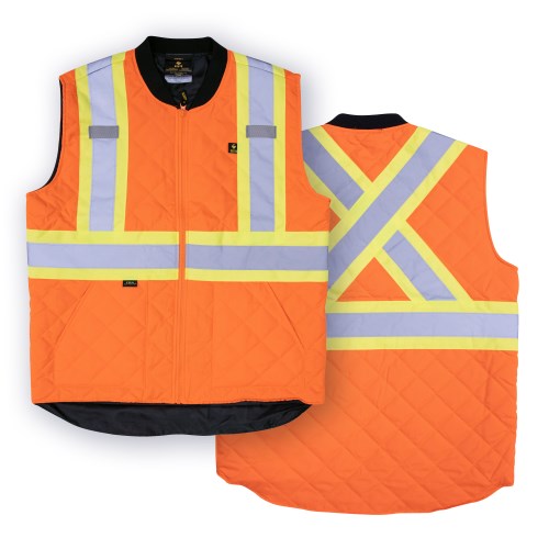 kosto quilted sleeveless vest with 4’’ reflective tape
