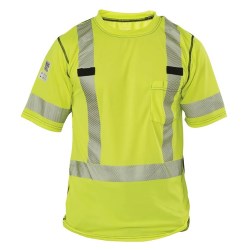 VCHZ2 Chandail à manches courtes de sécurité Big Bill haute visibilité et résistant aux arcs électriques RT54HVK5-ORA-L-REG