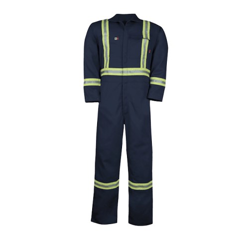 vco116 fire-resistant coverall with 2" reflective tape, hrc2