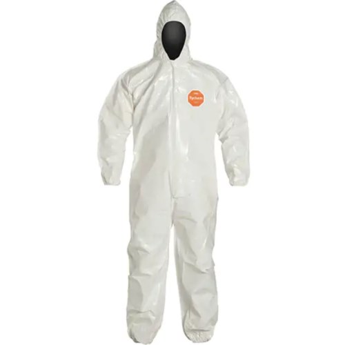 vco455 dupont tychem 4000 coverall with hood and elastic wrists and ankles