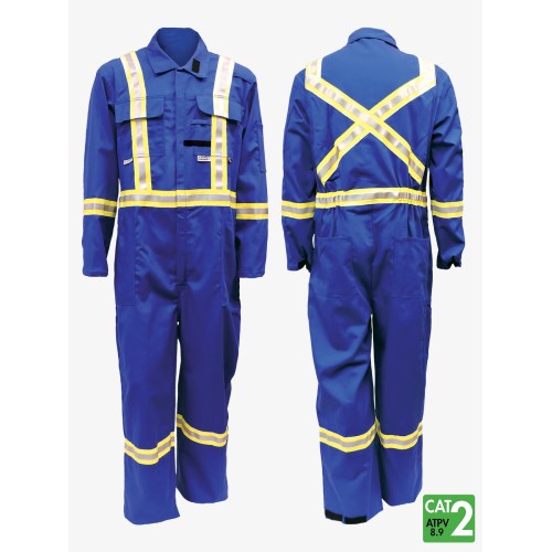 vcoe37 ifr avenger fr and arc rated work coverall with reflective tape
