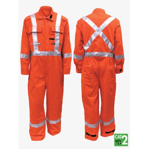vcoe47 ifr workwear arc flash high-visibility ultrasoft deluxe coverall