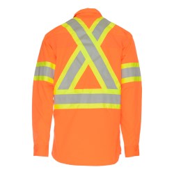 VHK060 Kosto Ripstop Work Shirt with 4" Perforated Reflective Tape