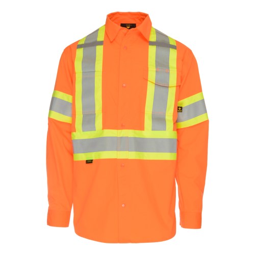 vhk060 kosto ripstop work shirt with 4" perforated reflective tape