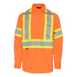 VHK060 Kosto Ripstop Work Shirt with 4" Perforated Reflective Tape