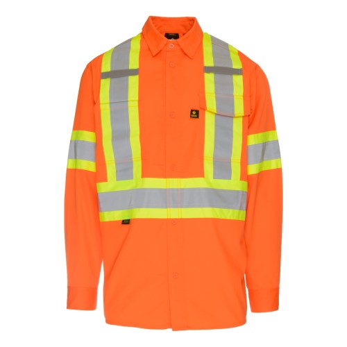chemise orange haute visibilité certifiée csa de kosto