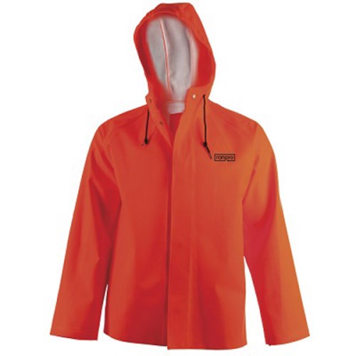 vma413 manteau imperméable orange avec capuchon résistant à l'abrasion et aux déchirures ranpro snapper v3246250-2xl