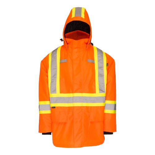 manteau de travail d'hiver avec bande réfléchissante de 4 po kosto