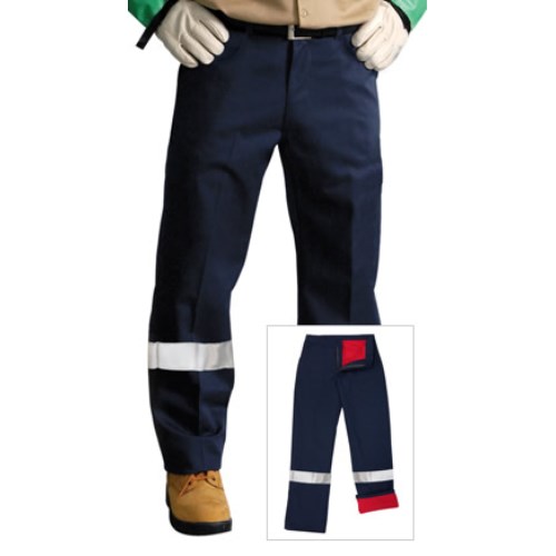 pantalon de travail ignifuge doublé avec bandes argentées ago