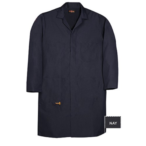 vsa212 flame-resistant lab coat with snap-button closure 167n6-nay-s-reg