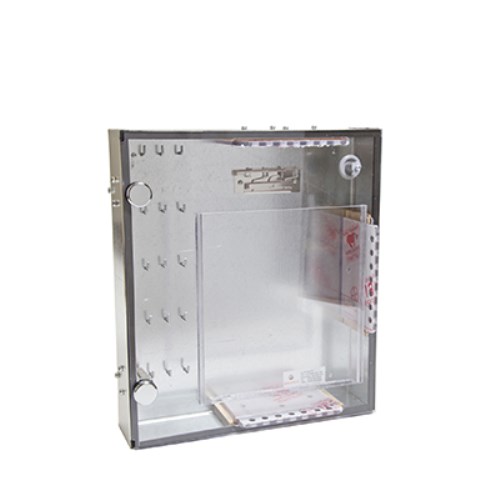 xbc001 14" x 16" x 3" galvanized steel lockout box id-14x16-ag