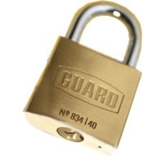 xca010 guard brass padlock 1-1/2'' 834