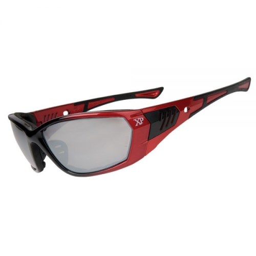 ylu326 lunettes sporty noir/rouge lentille miroir argent xp710brsm xp710brsm