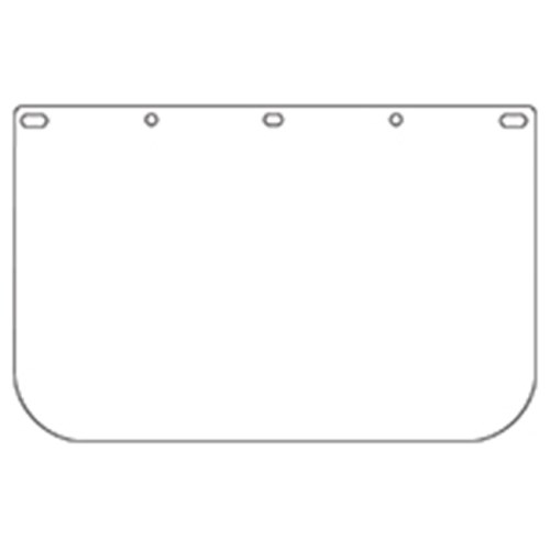 yvi018 visière taillée à plat incolore en copolyester ep1015/40 ep101540